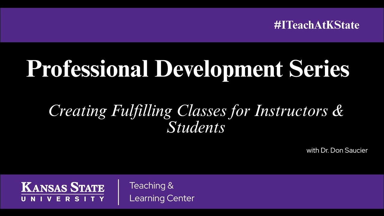 (Full video) Creating Fulfilling Classes for Instructors & Students