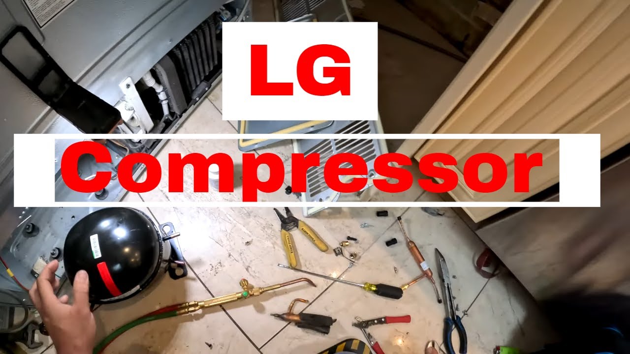 Ремонт холодильника LG, замена компрессора за 10 минут.