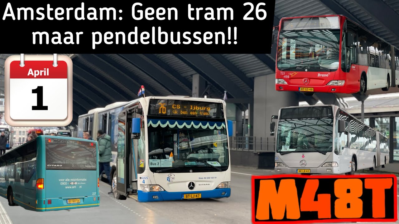 (Amsterdam) #OmleidingM48T - Geen tram 26 maar pendelbussen!