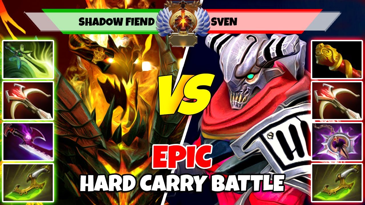 SHADOW FIEND (керри) против SVEN (керри) — Эпическая битва игроков Dota 2 ранга Immortal — Z Dota 2