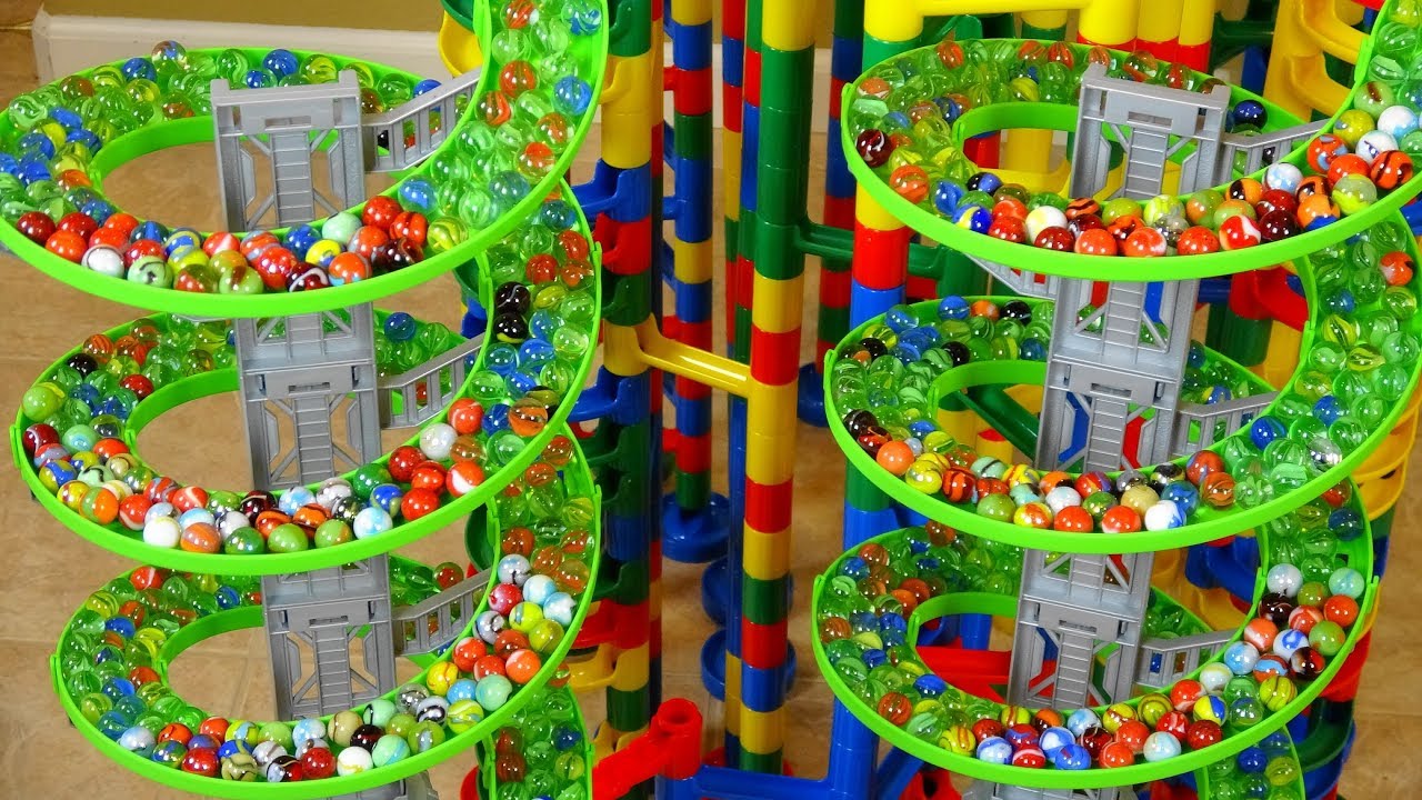 Double Spiral Ramp Epic Marble Race Tournament