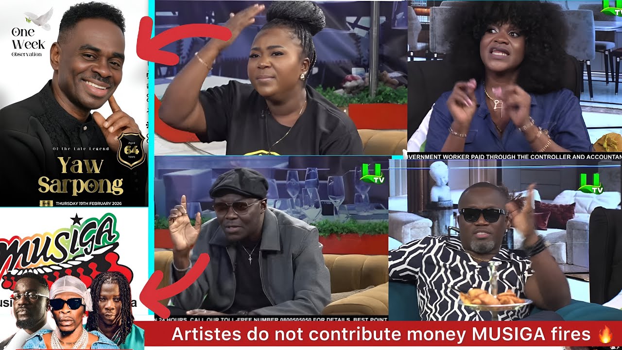 It a Shame!  United Showbiz fires🔥 on MUSIGA 500gh to Yaw Sarpong’s funeral- Artistes fired😳