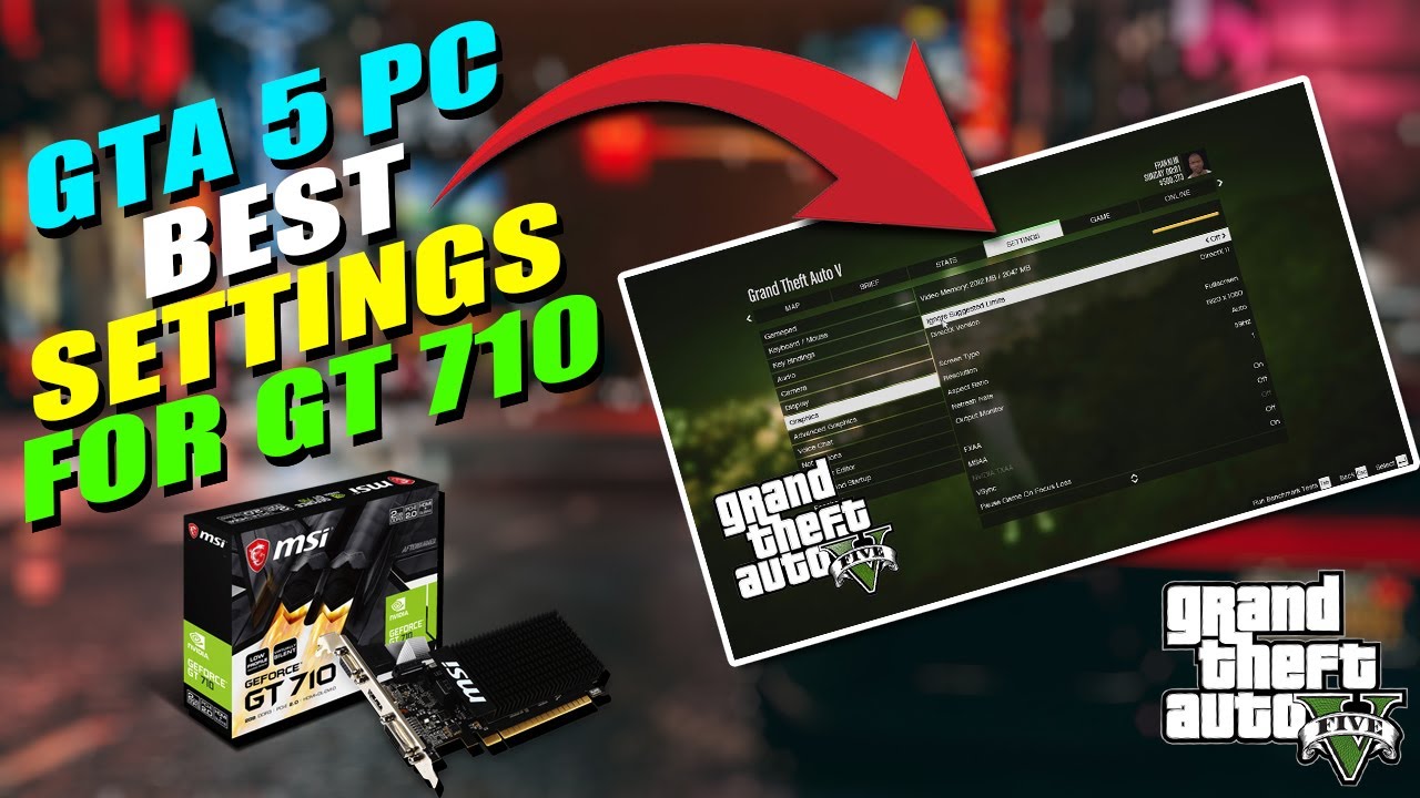 GTA 5 Graphics Settings For Low End PC | GTA 5 Best Setting For Gt 710/ 730 2GB / AMD FirePro Series
