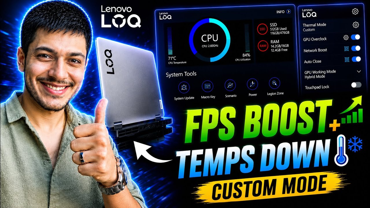 Lenovo LOQ Custom Mode Best Settings | Lenovo LOQ RTX 4050