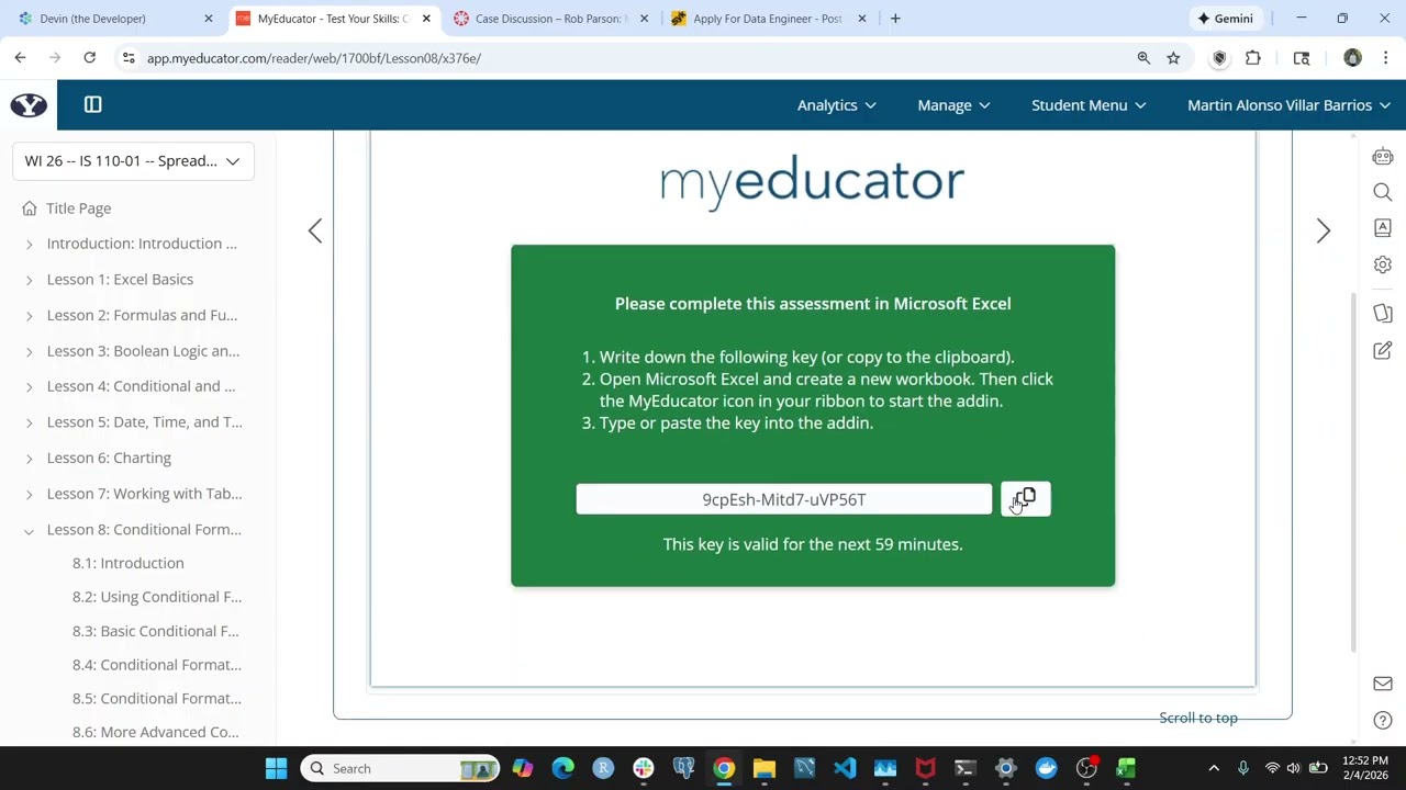 Lesson 7 and 8: Working with Tables and Conditional Formatting