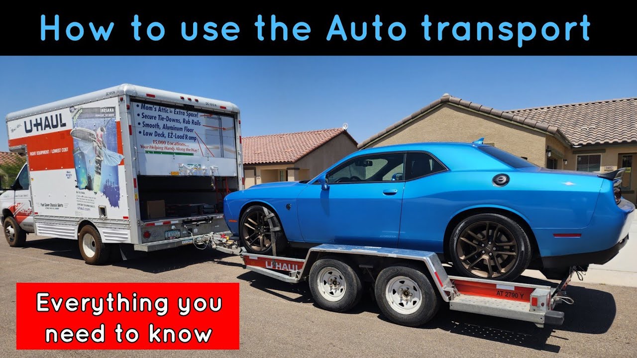 How to use UHAUL AUTO TRANSPORT Car Trailer for LOW PROFILE CARS