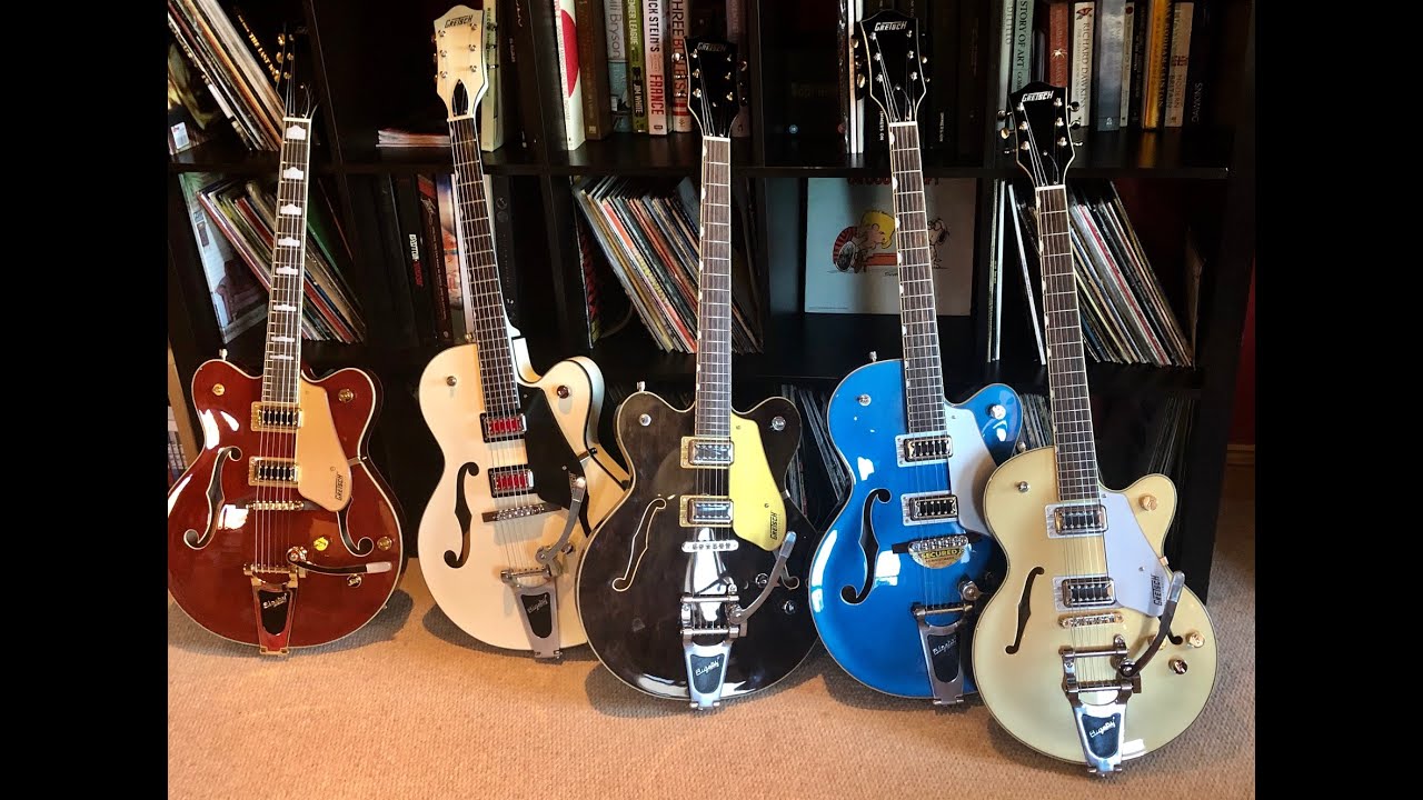 5 Gretsch Electromatics!! One Backing Track, Play along ,and Introduction