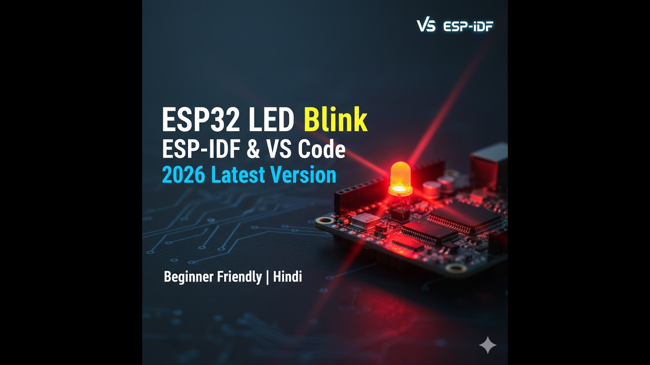 How to Blink LED on ESP32 using ESP-IDF & VS Code (2026 Latest Version) | Hindi for Beginners