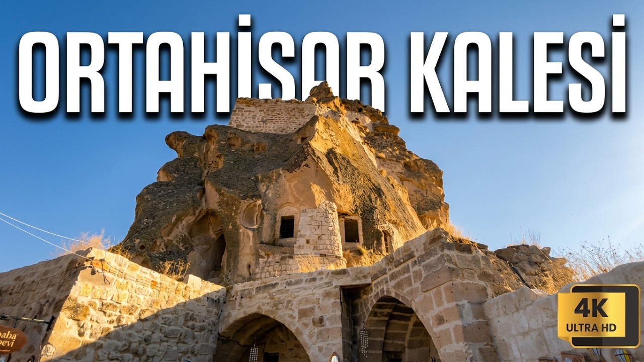 Kapadokya Ortahisar kalesi 4K - Ortahisar Kapadokya - Ortahisar Castle