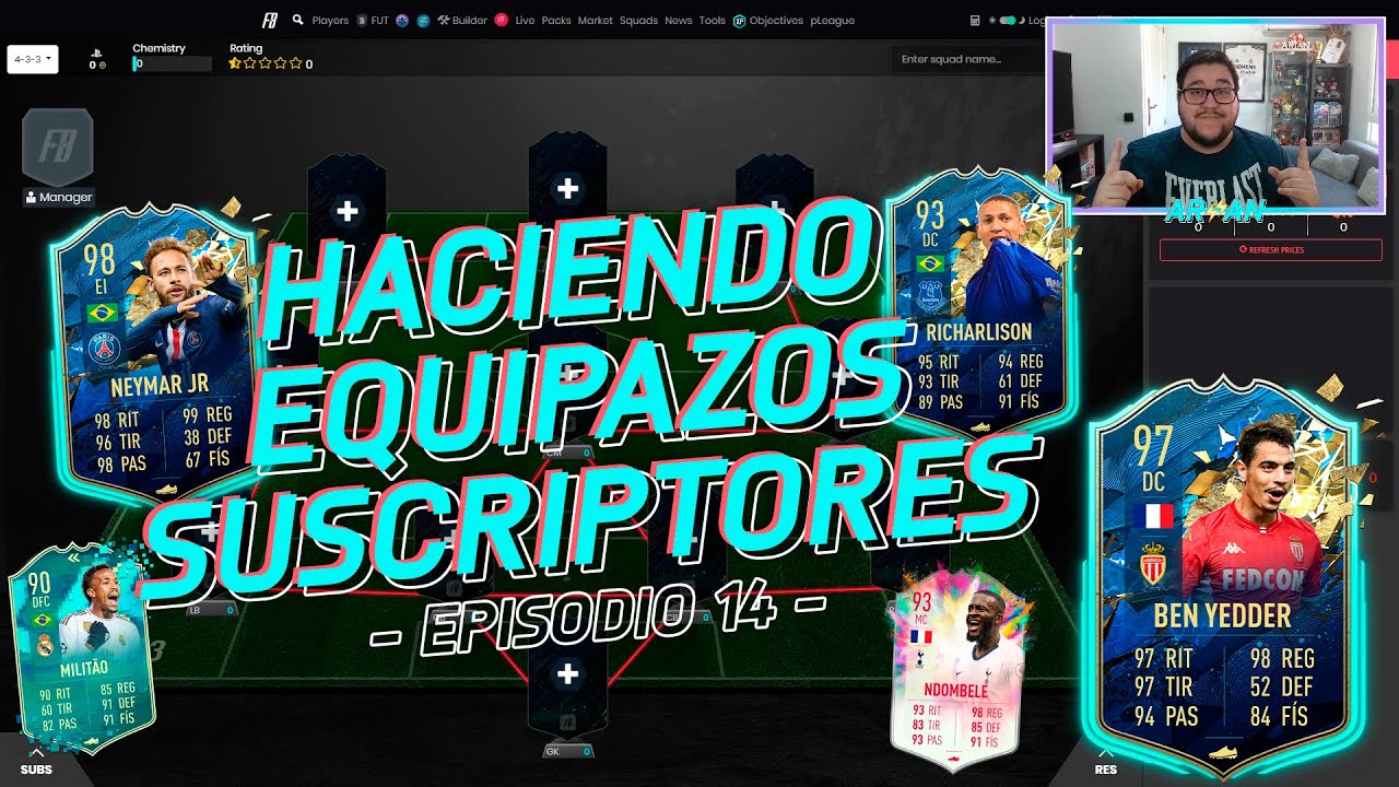 HACIENDO EQUIPOS A SUSCRIPTORES! NEYMAR 98 TOTS! #14 FIFA 20 ULTIMATE TEAM