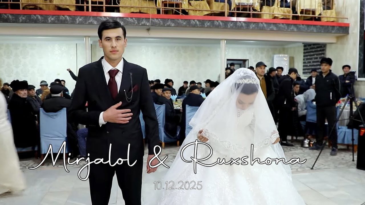 Mirjalol & Ruxshona nikox to`y kechasi Azizbek Rajabov to`y xizmatida