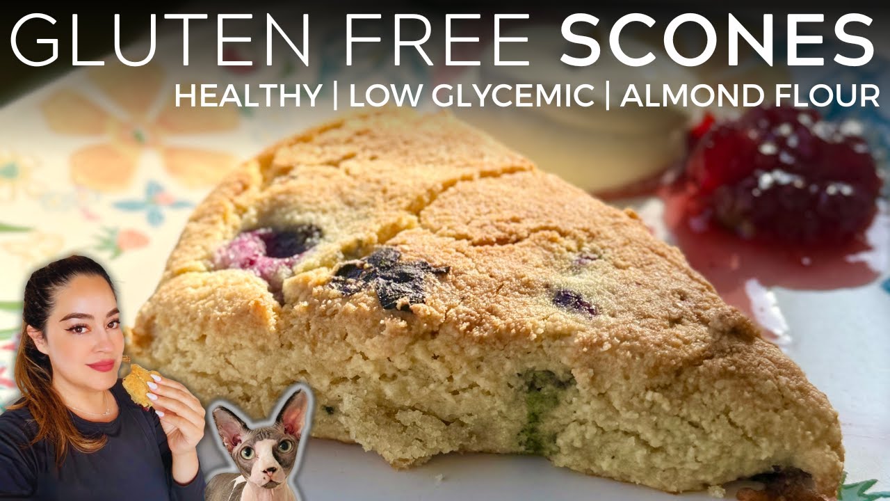 HEALTHY BLUEBERRY LEMON GLUTEN FREE SCONES | ALMOND FLOUR SCONES | ALMOND FLOUR BAKING