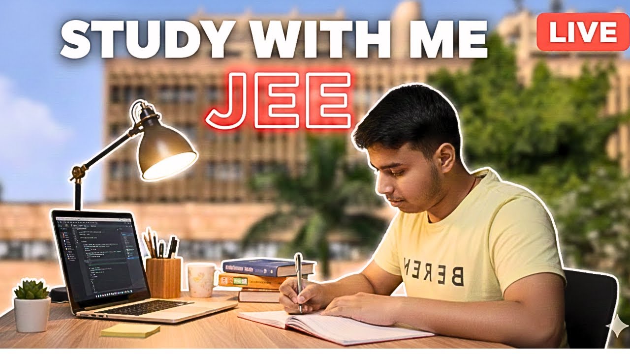 🔴 Study With Me LIVE | JEE 2027 Prep | 4Hr Pomodoro Focus Session