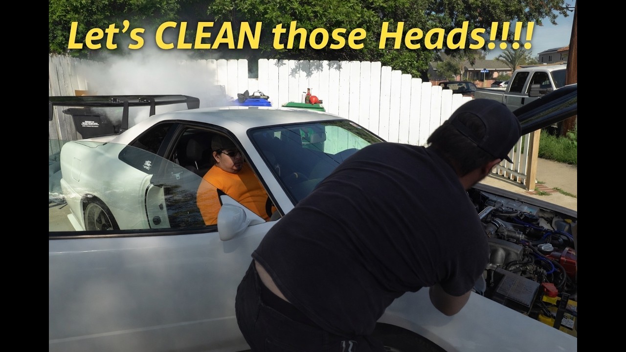 Cheeky way to clean your heads in a pinch & maintenance on the R34!!!!!!