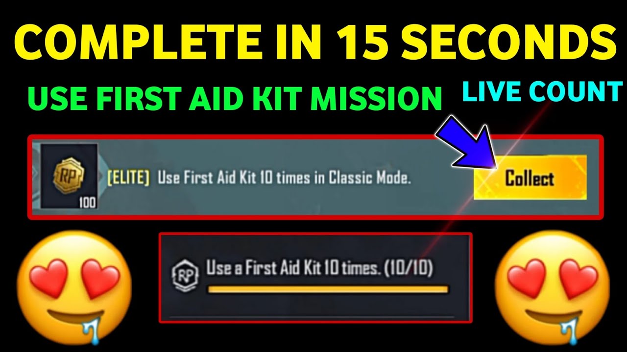 Elite Use First Aid Kit 10 times in Classic Mode Bgmi PUBG Mobile | Use first aid kit 30 times