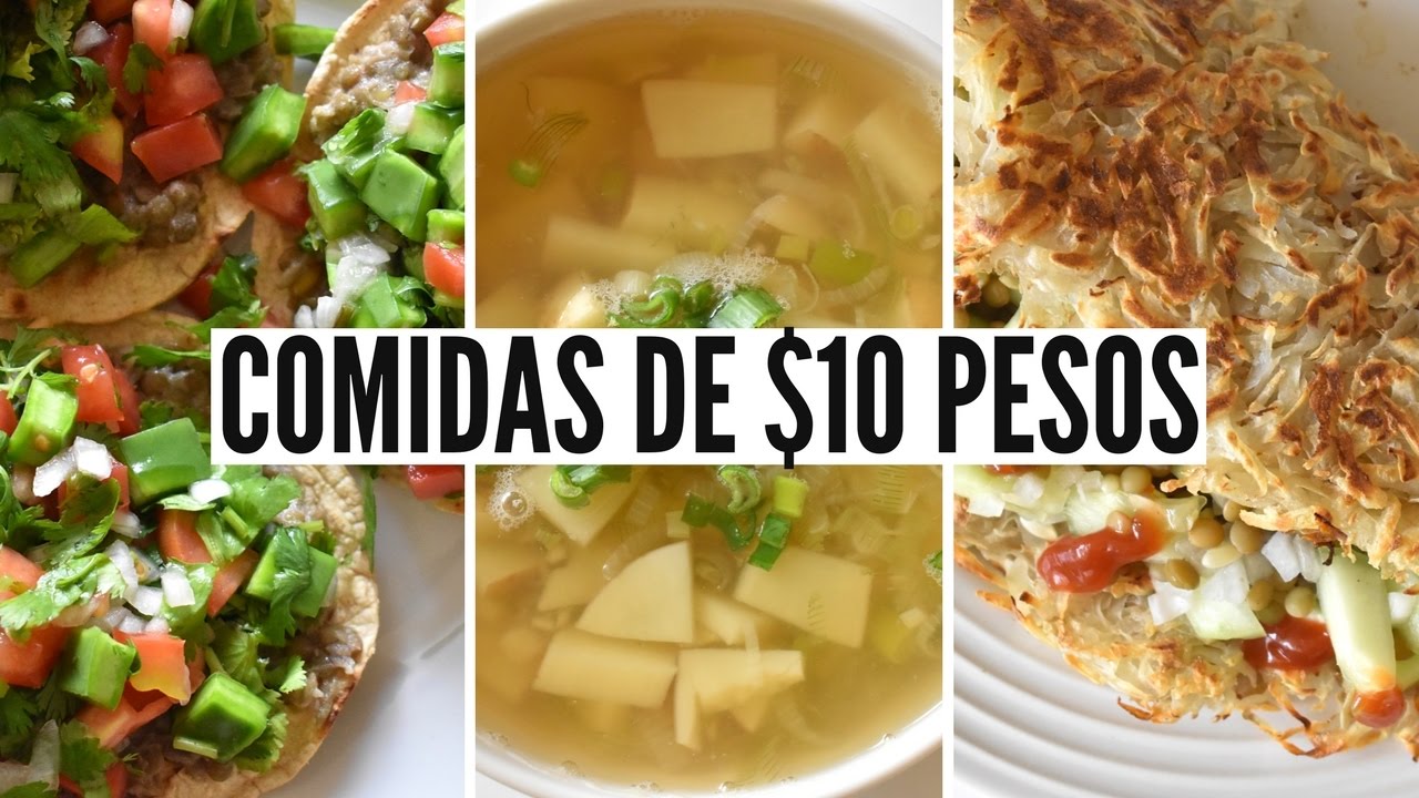 COMIDAS VEGANAS DE $10 PESOS / $0.50 USD-EURO - VIDA VEGANA