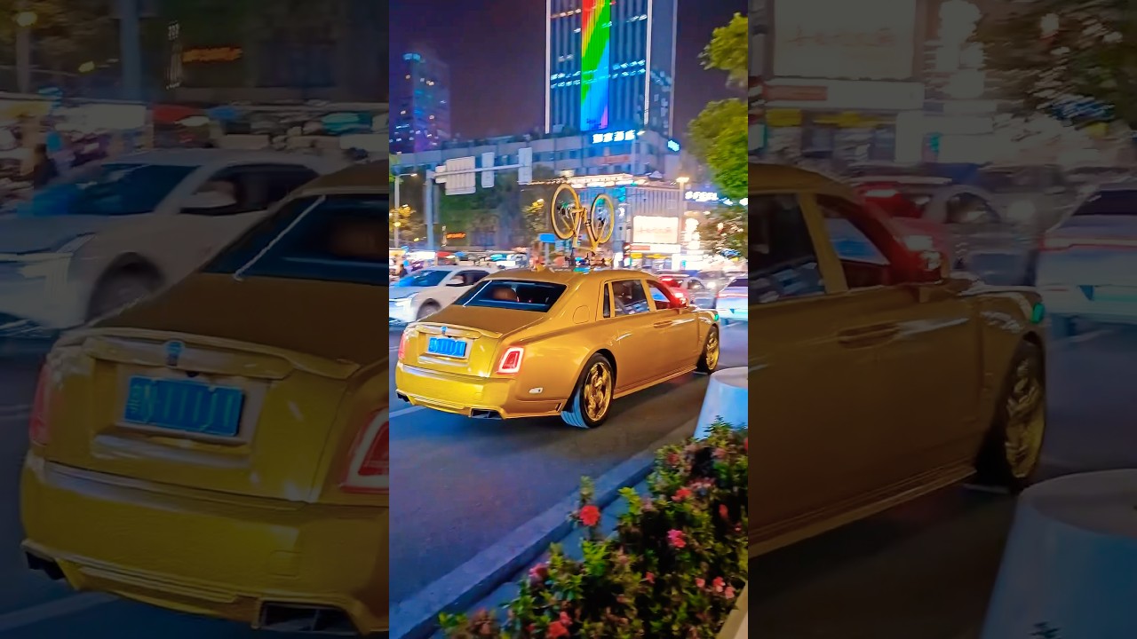 ROLLS ROYCE PHANTOM 24K GOLD PLATED #sieuxe #rollsroyce #phantom #luxurycars #shorts