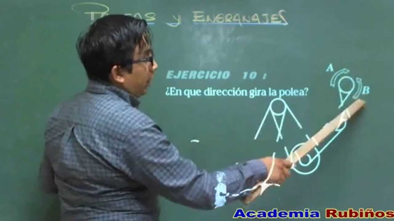 POLEAS , ENGRANAJES Y TRANSMISIONES EJERCICIOS RESUELTOS DE PSICOTECNICO