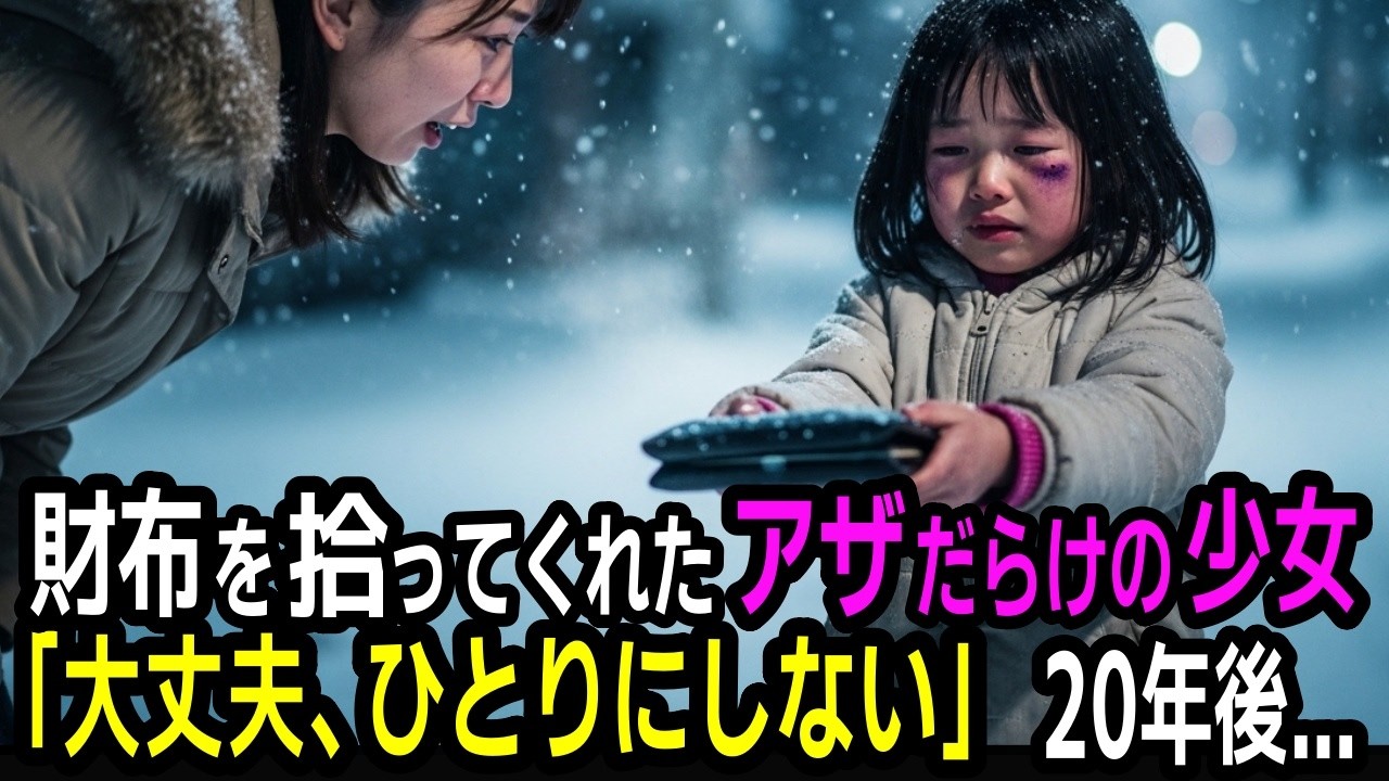 大雪の夜、財布を拾ってくれたアザだらけの少女――「大丈夫。ひとりにしない」約束した20年後、彼女の結婚式で…