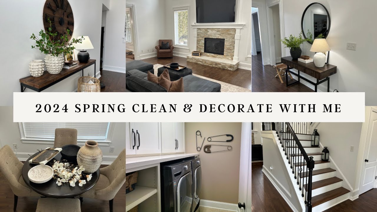 2024 FAMILY ROOM SPRING CLEAN & DECORATE WITH ME | DEEP CLEANING MOTIVATION | SPRING DECOR HAUL