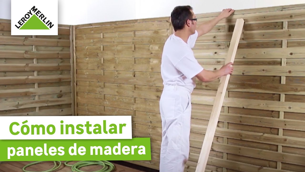Cómo instalar paneles de madera pra vallado | LEROY MERLIN