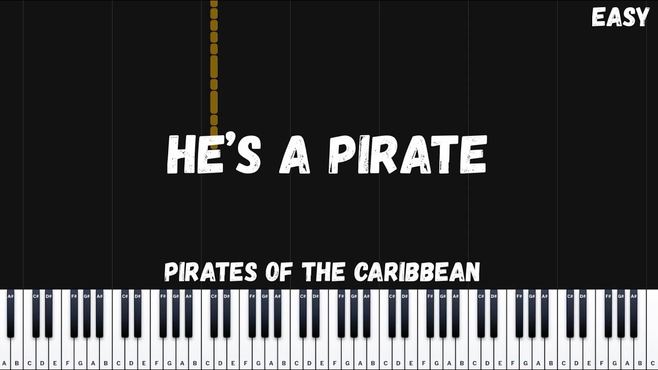 HE’S A PIRATE - Pirates of the Caribbean Piano Tutorial Theme Song Hans Zimmer Easy