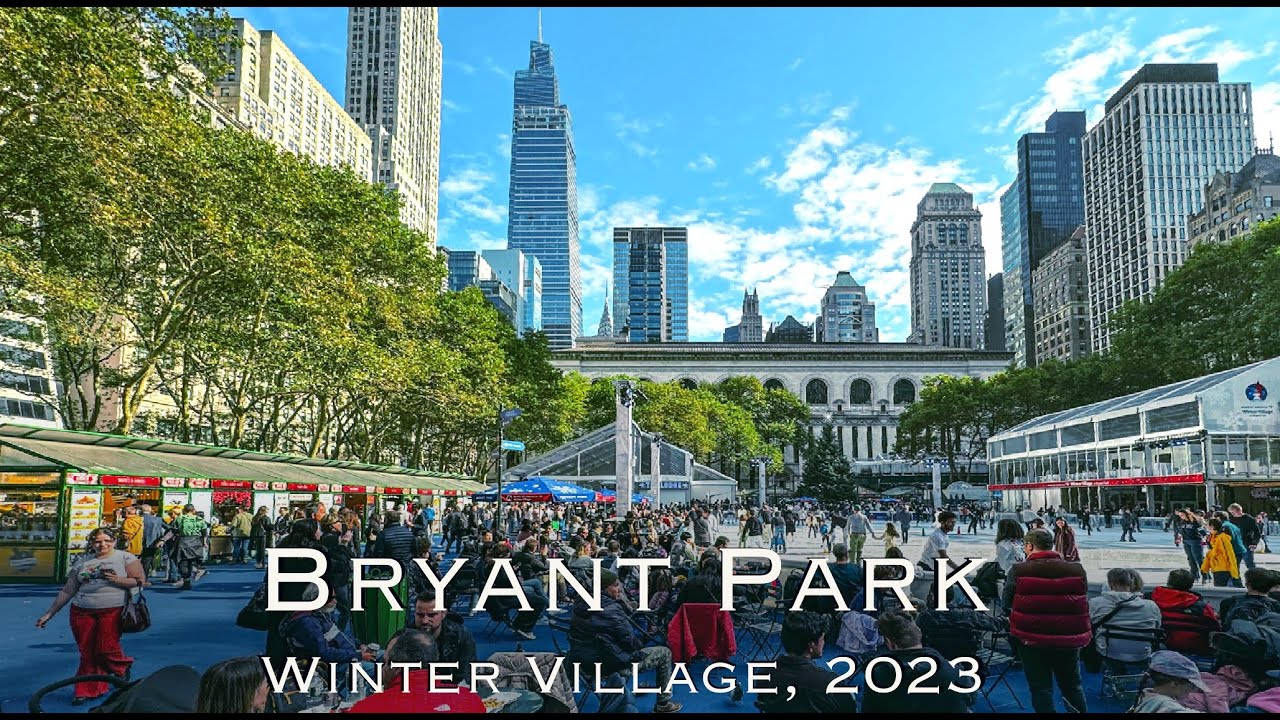 Bryant Park Winter Village 2023 | Christmas Holidays Market New York City