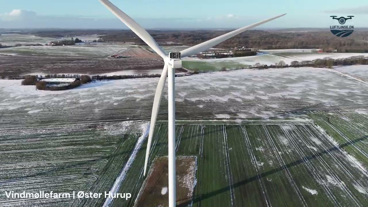 Vindmøllefarm - Øster Hurup | DJI Mini 4 pro | Luftlinse.dk