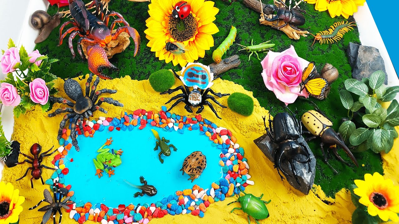 Insects and small animals for kids - Spider Scorpion Сentipede toys and others- Tiny diorama- DIY
