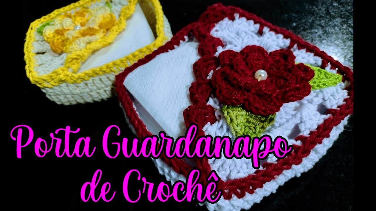 Porta Guardanapo de Crochê feito com apenas 64 gramas! #PassoaPasso