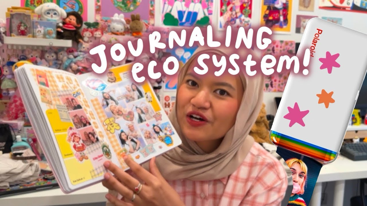 My journaling eco system & polaroid printer! 💓📖✨