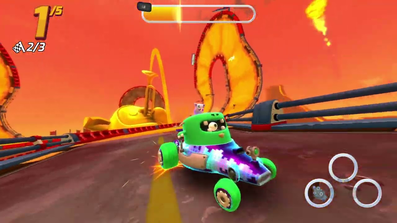 Starlit Kart Racing - Lava Chambers in Extended Run