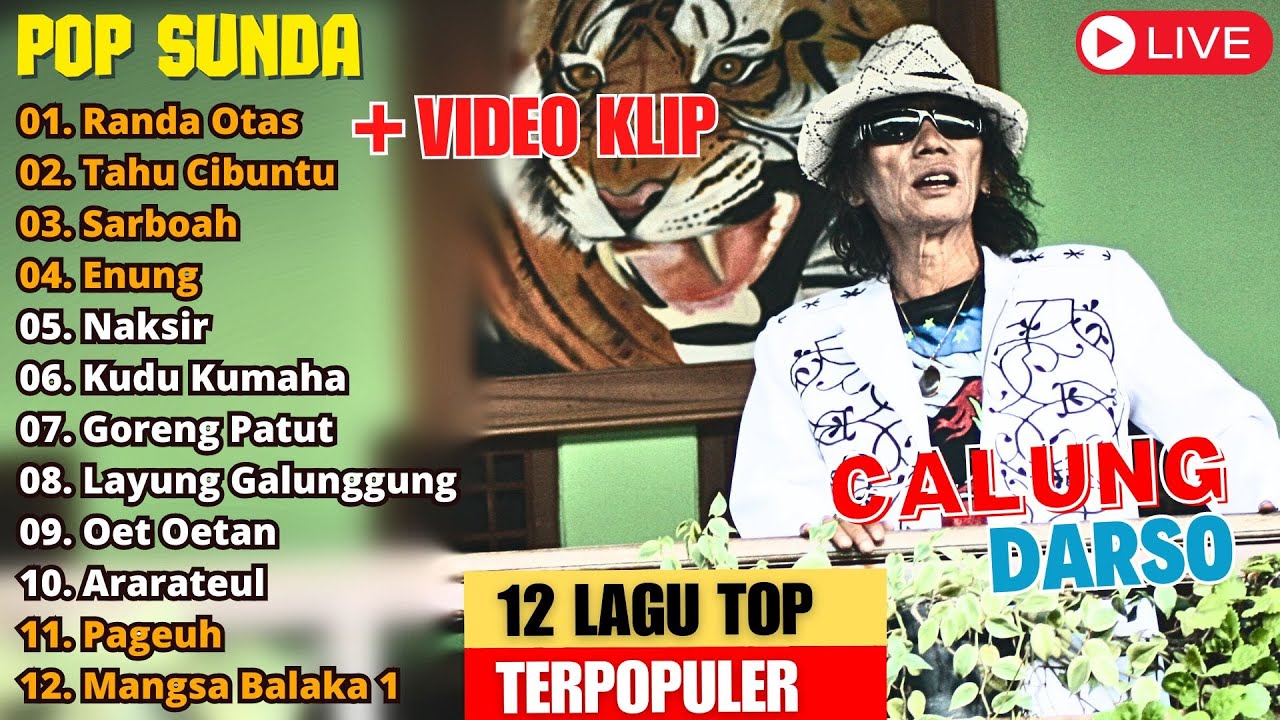 LAGU POP SUNDA DARSO 12 LAGU PILIHAN TERBAIK - PLAYLIST TERBAIK ENAK LAGU SUNDA