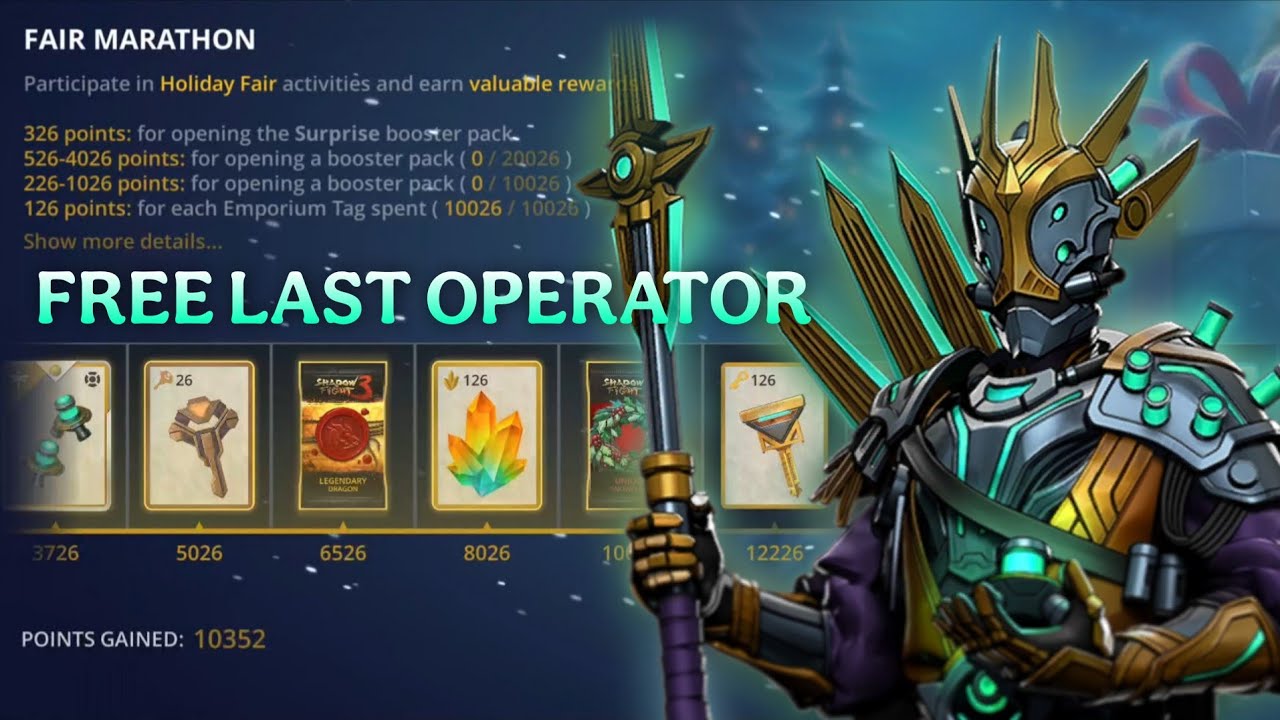 🤩 Free Last Operator Set Is Here,Don't Miss Out Claim It Free 🤩 Shadow Fight 3