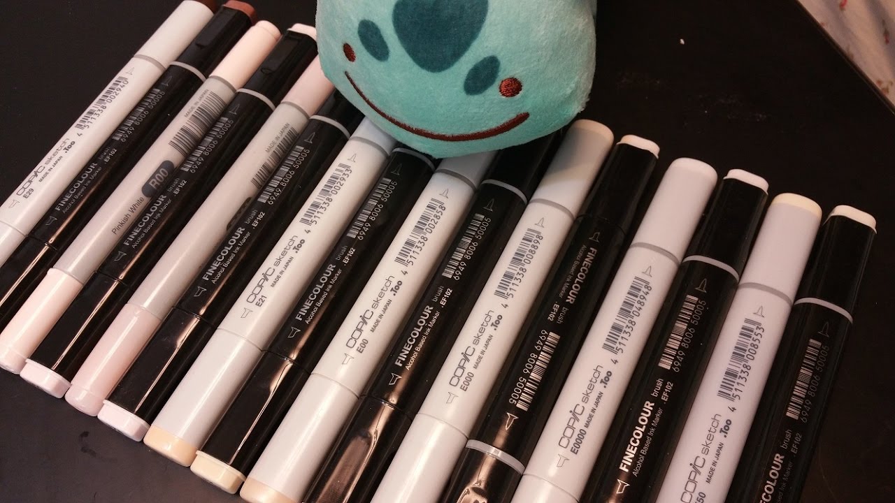 copic & finecolour marker skin tone comparison