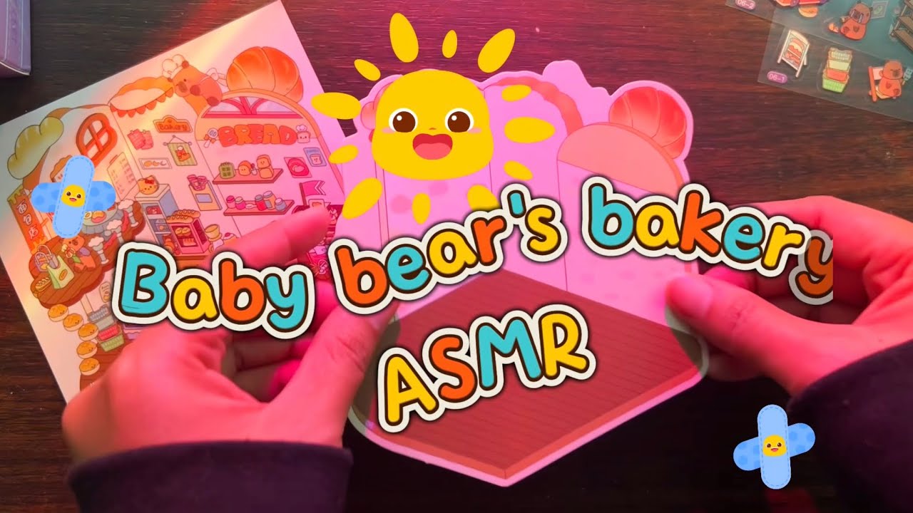 Bears Bakery scene (ASMR: sticker peeling)