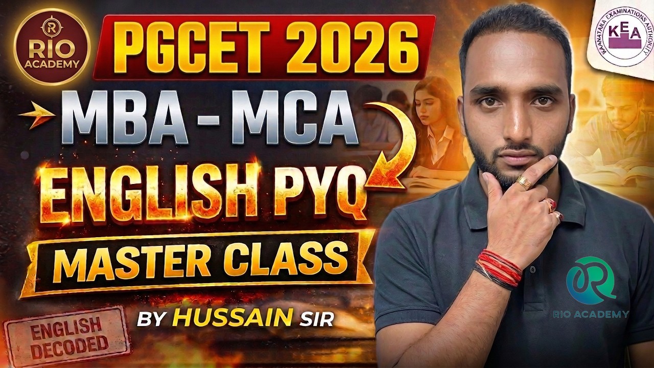 PGCET 2026 - MBA  MCA 2026 | English PYQ  | English PYQ  #pgcetexam2026