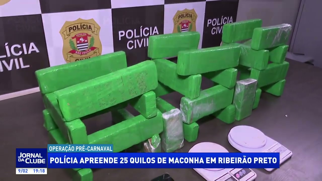 Polícia apreende 25 quilos de maconha em Ribeirão Preto - Jornal da Clube 2ª Edição (09/02/26)