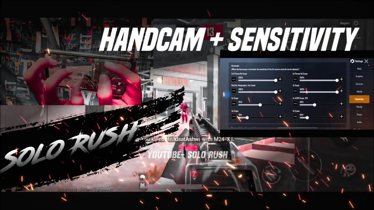 !! Solo Rush !! Handcam+Sensitivity & setting  ||