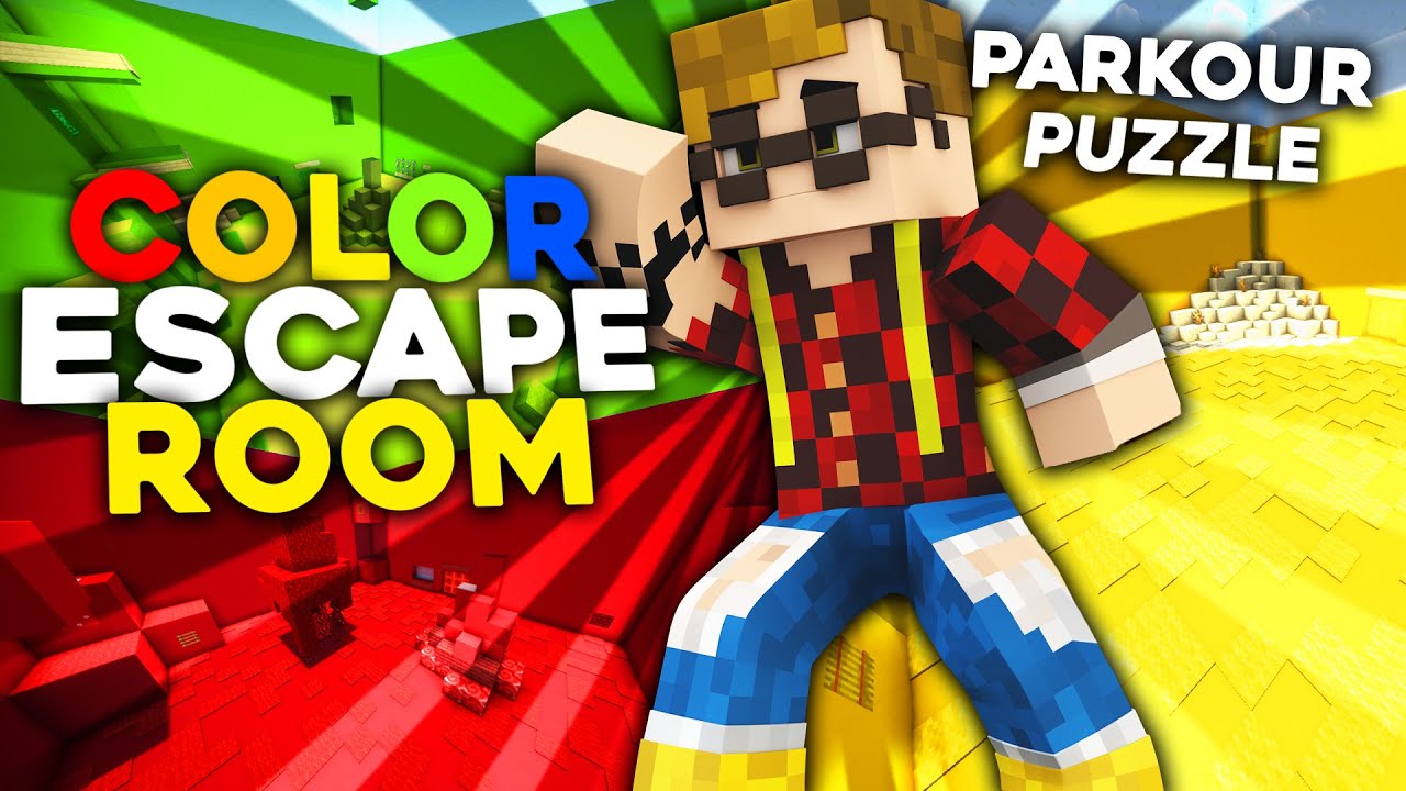 IL RITORNO DEL PARKOUR CON GLI ENIGMI SU MINECRAFT !! COLOR ESCAPE ROOM