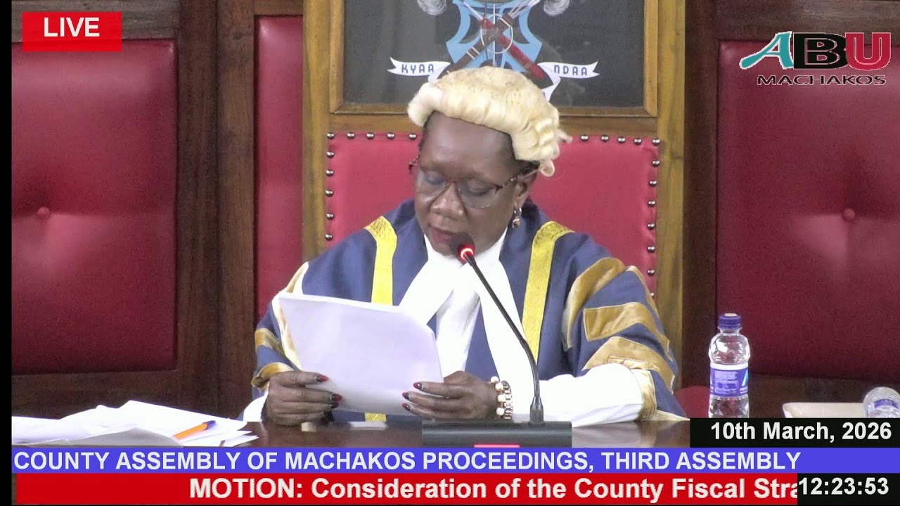 COUNTY ASSEMBLY OF MACHAKOS PROCEEDINGS, (Third Assembly, Fifth Session,  10th MARCH , 2026