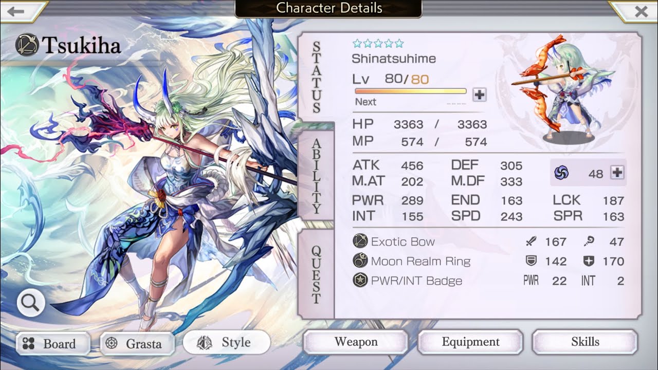 Another Eden Global 2.8.500 ES Tsukiha 5* Review, Skills & Gameplay! Powerful Pierce Zone Setter/DPS