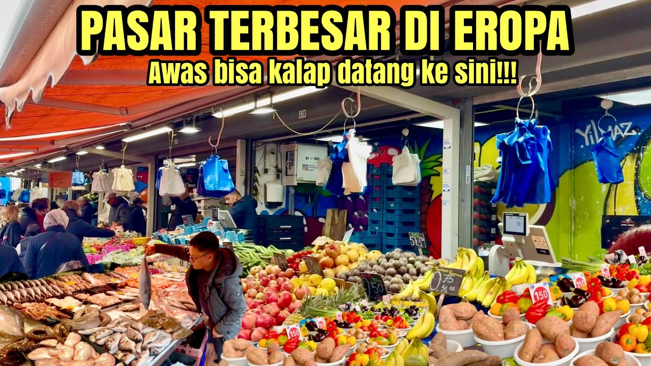 INI DIA PASAR TERBESAR SE EROPA DE HAAGSE MARKT DI KOTA DEN HAAG, SIAP SIAP KALAP BELANJA DI SINI