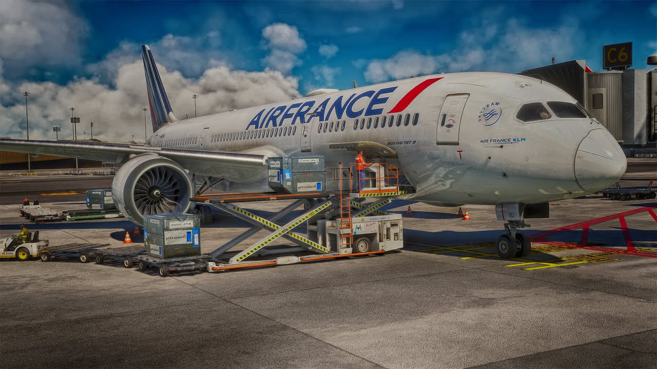 FULL FLIGHT: Bangkok, Suvarnabhumi - Paris, Charles DeGaulle. Air France. Boeing 787-9. MSFS 2020.