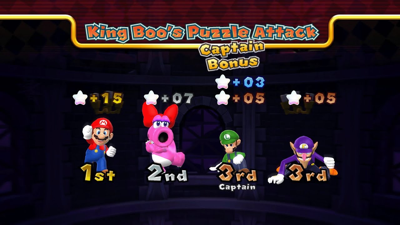 Mario Party 9 - Mario vs Luigi vs Waluigi vs Birdo - Boo's Horror Castle