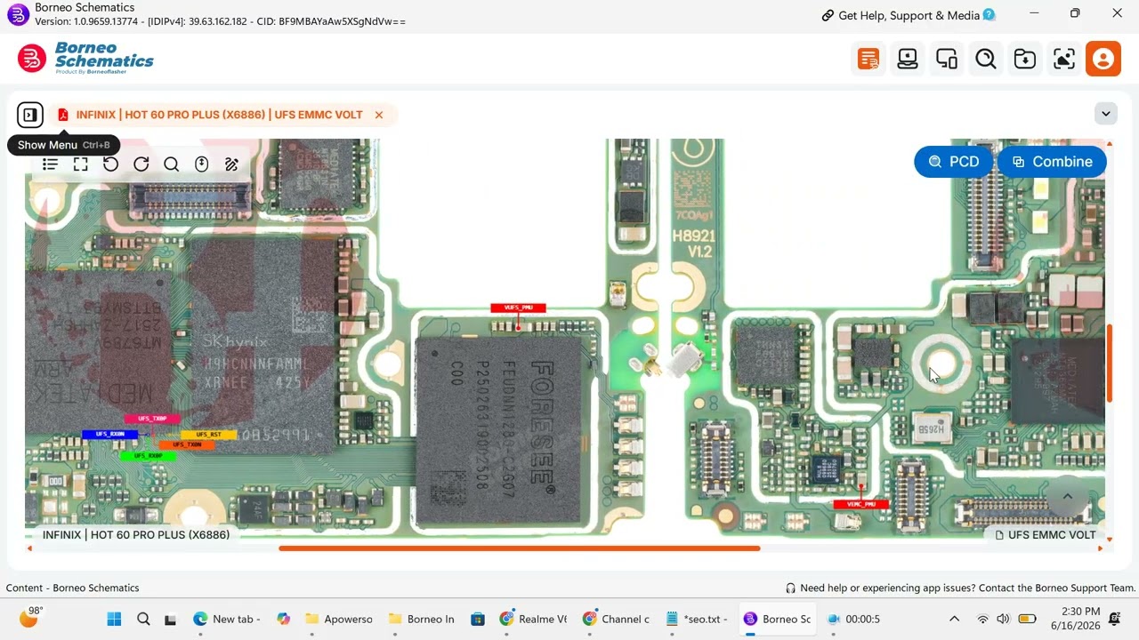 Infinix Hot 60 Pro Plus UFS ISP Pinout | UFS Voltage Point & ISP Connection Guide