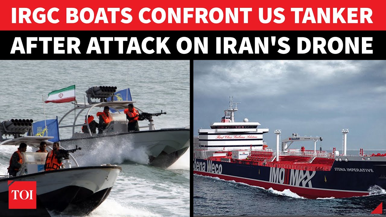 Iran's Drone 'REVENGE': IRGC Gunboats CHASE US Tanker In Hormuz, Warship Joins Clash | Mideast 'War'