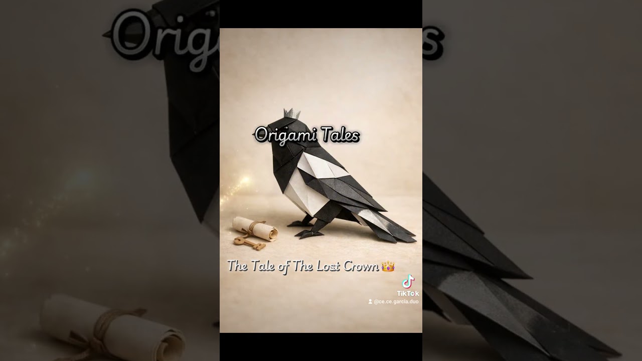 Zada the Magpie -The Tale of the Lost Crown in Origami Tales Origami storytelling—one fold at a time