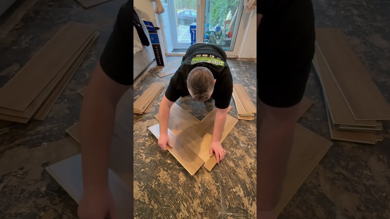 How to start ✅#flooring #herringbone #pov #howto #diy #tutorial #tips #lvt #teirnanmccorkell