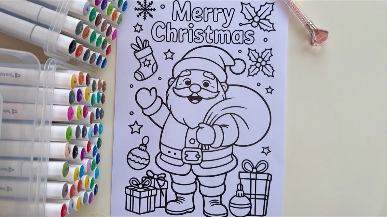  Santa Claus Coloring Tutorial✨  Relaxing & Satisfying Art | Santa Claus Coloring Pages